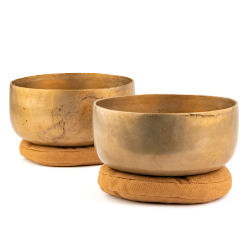 6.75-7" 2-Note Pensive Major 2nd Himalayan Singing Bowl Set #himalayanset279
