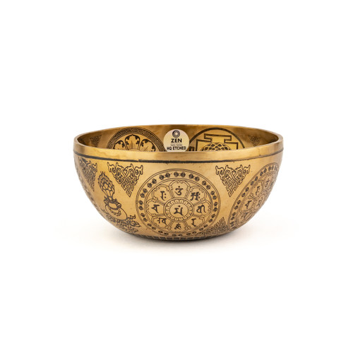 7" G#/D Note Premium Etched Singing Bowl Zen Vedic Series