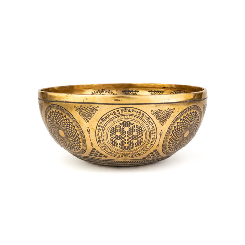 10.5" B/F# Note Premium Etched Singing Bowl Zen Vedic Series