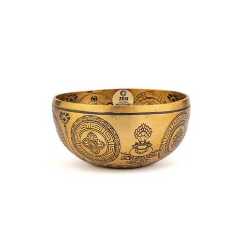 5.75" E/A# Note Premium Etched Singing Bowl Zen Vedic Series