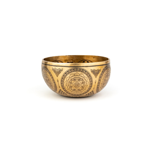 6" C#/G# Note Premium Etched Singing Bowl Zen Vedic Series