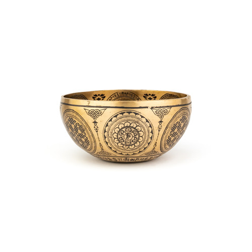 7.5" B/F Note Premium Etched Singing Bowl Zen Vedic Series