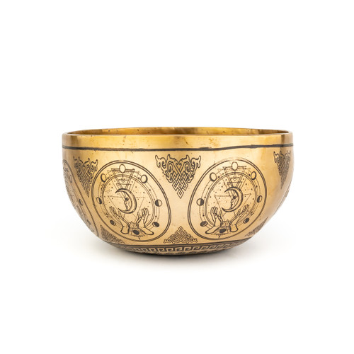 8" G#/D Note Premium Etched Singing Bowl Zen Vedic Series