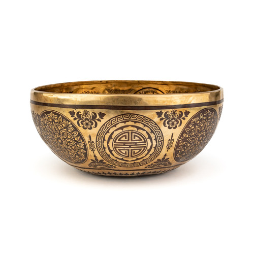 11.75" G/D Note Premium Etched Singing Bowl Zen Vedic Series
