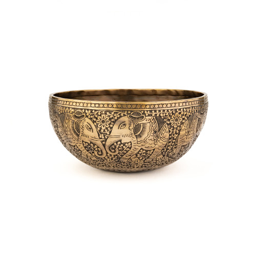 9.25" F#/C# Note Engraved Singing Bowl Zen Vedic Series