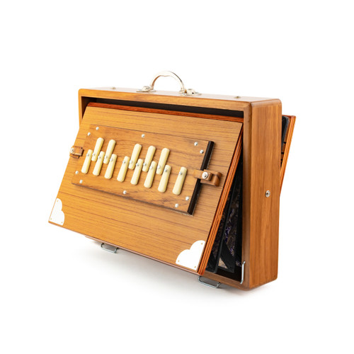 Medium 440Hz 13-Note One Octave C3-C4 Thetazen Shruti Box with Carry Case