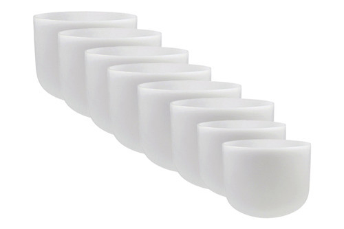 Crystal Vibes 440Hz Perfect Pitch 8-Note Empyrean Crystal Singing Bowl Set 7-14" #EMP-440PP-8A