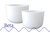 Monaural Beat Beta Wave A#/A Note 14" Crystal Vibes Premium Frosted Singing Bowl Pair #beta24