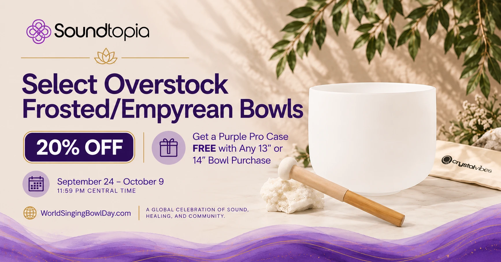 Custom Gemstone Fusion crystal singing bowls
