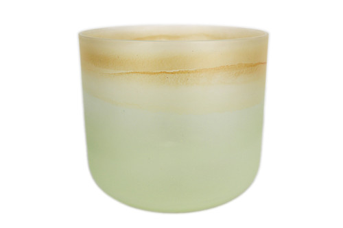 8" D# Note 432Hz Citrine Translucent Fusion Crystal Singing Bowl