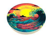 16" Artistic Red Sunset Printed Remo Ocean Drum