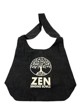 Zen Singing Bowls Black with White Shoulder Bag