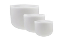 7-14" 3-Note 528Hz Melodic Octave Triad Empyrean Crystal Singing Bowl Set #set403