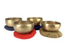 5.25-6.25" 4-Note Himalayan Singing Bowl Set #himalayanset253