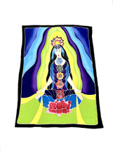 Hand Made 7 Chakra Bali Rayon Batik Woman Goddess Wall Hanging #pfbali6