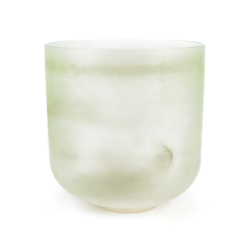 9" A# Note 440Hz Perfect Pitch Moldavite Clear Fusion Crystal Singing Bowl