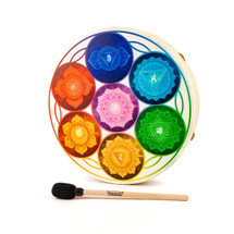 16" Flower of Life Chakra Alignment Drum Buffalo Drum