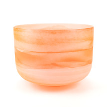 12" A# Note 440Hz Perfect Pitch Orange Calcite High Quality Frosted Fusion Crystal Singing Bowl Crystal Vibes #hq12asp10 11003674