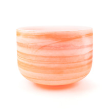 13" D Note 440Hz Perfect Pitch Orange Calcite Frosted Fusion Crystal Singing Bowl Crystal Vibes #cvf13dpp0 11003677