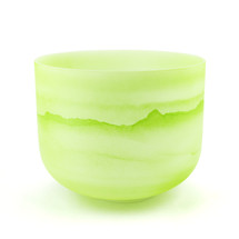 10" C Note 440Hz Peridot Frosted Fusion Crystal Singing Bowl Crystal Vibes #cvf10cp15 11003678