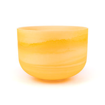 10" D# Note 440Hz Amber Frosted Fusion Crystal Singing Bowl Crystal Vibes #cvf10dsm20 11003701