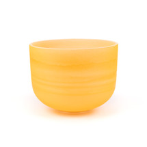 9" A# Note 440Hz Amber High Quality Frosted Fusion Crystal Singing Bowl Crystal Vibes #hq9asm20 11003697