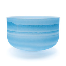 16" B Note 432Hz Larimar Frosted Fusion Crystal Singing Bowl Crystal Vibes #cvf16bm40 11003707