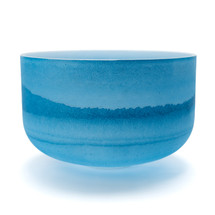 16" B Note 440Hz Perfect Pitch Larimar Frosted Fusion Crystal Singing Bowl Crystal Vibes #cvf16bm5 11003708