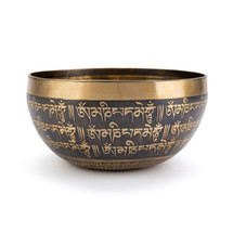 6.75" F#/C Note Premium Etched Singing Bowl Zen Himalayan Pro Series #f6760625