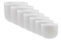 8-12" 7-Note Solfeggio Notes Chakra Empyrean Crystal Singing Bowl Set #empsolset001