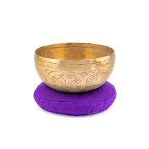 5.75" C#/G# Note Engraved Himalayan Singing Bowl #c6051025