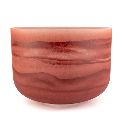 12" C# Note 432Hz Garnet Frosted Fusion Crystal Singing Bowl Crystal Vibes