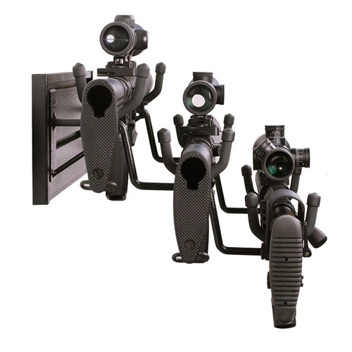 Horizontal Gun Rack for 3 Rifles Slatwall BBHD1053SW Hold Up