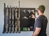 Clever DIY Gun Storage with Hold Up Displays