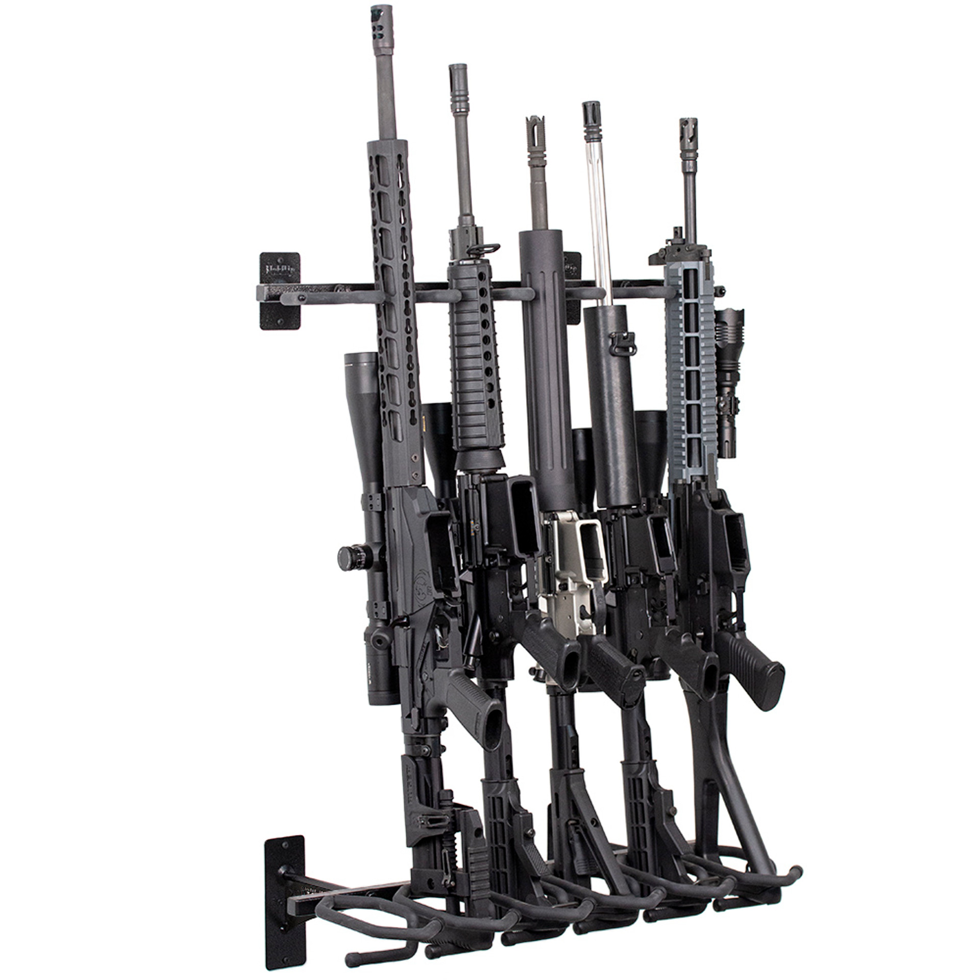 WALL GUN RACK TACTICAL 15 GUN WALL MOUNT RIFLE SHOTGUN FISHING