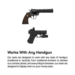 90 Degree In Barrel Multi Surface Handgun Display - HD85-90