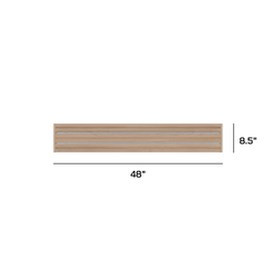 Oak Slatwall with Aluminum Inserts - Silver