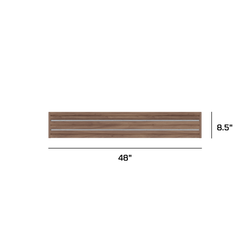 Black Walnut Slatwall with Aluminum Inserts - Silver