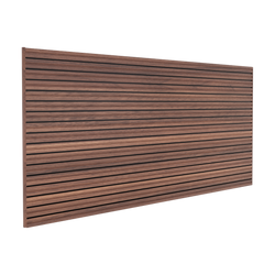 Black Walnut Slatwall with Aluminum Inserts - Black