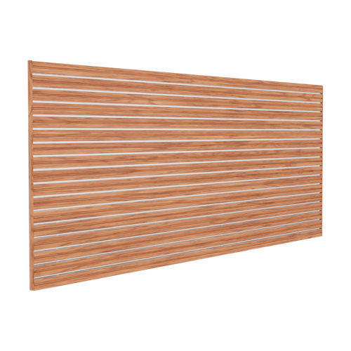 Cherry Slatwall with Aluminum Inserts - Silver 
