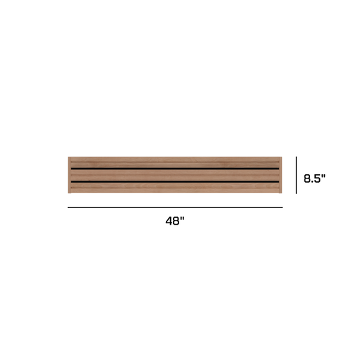 Black Walnut Slatwall with Aluminum Inserts - Black