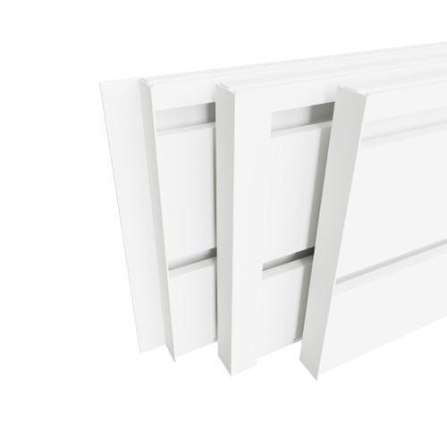 End Cap Set for HDSW2 Strong Wall - Aluminum Slatwall Rail - White 48" - BB-HDEC-48-W