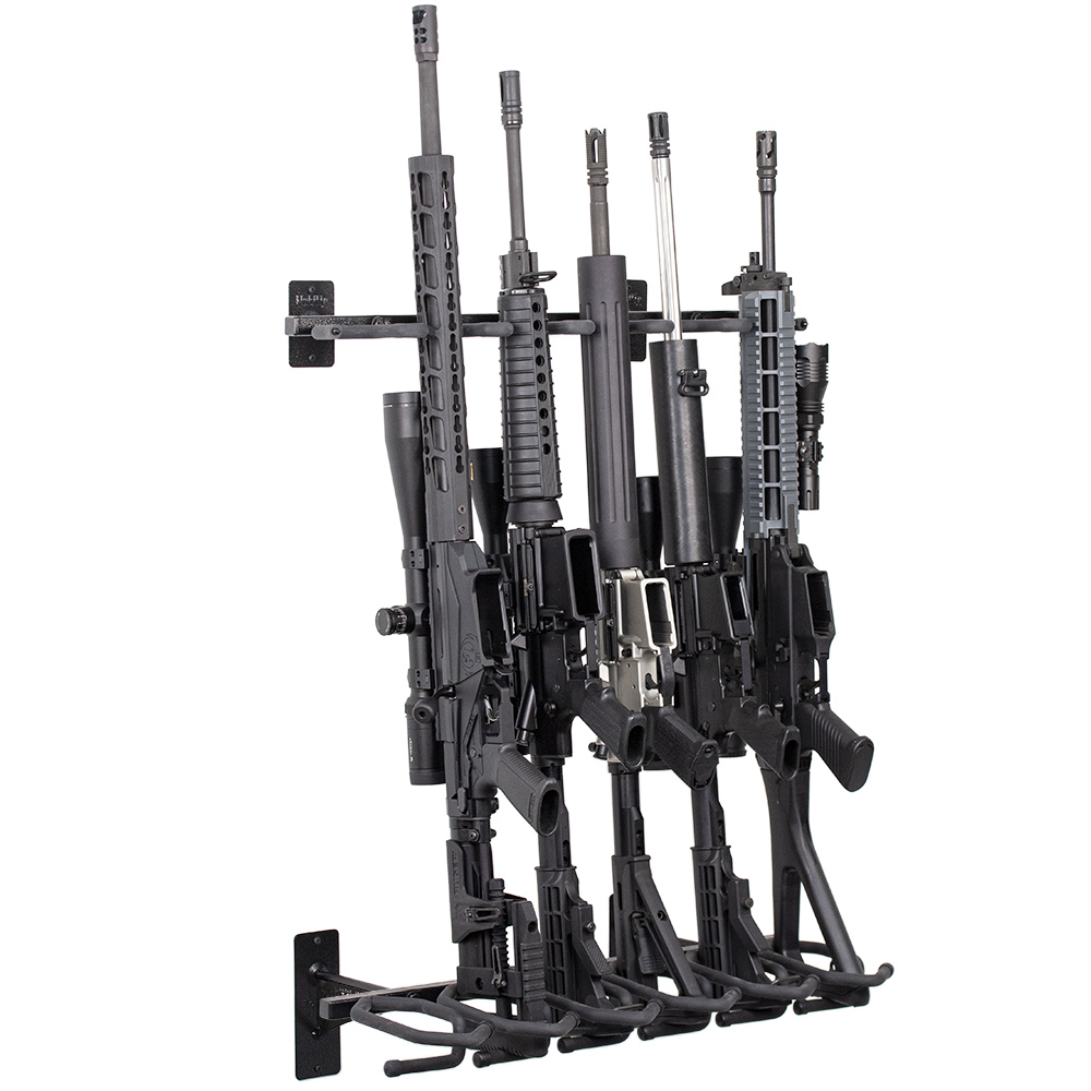 Vertical Wall Mount Gun Rack, 6 Gun Rack