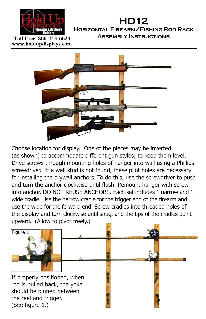 Horizontal Gun Rack  Horizontal Fishing Rod Rack