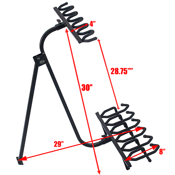 Folding Metal Gun Rack - HD39 - Hold Up Displays