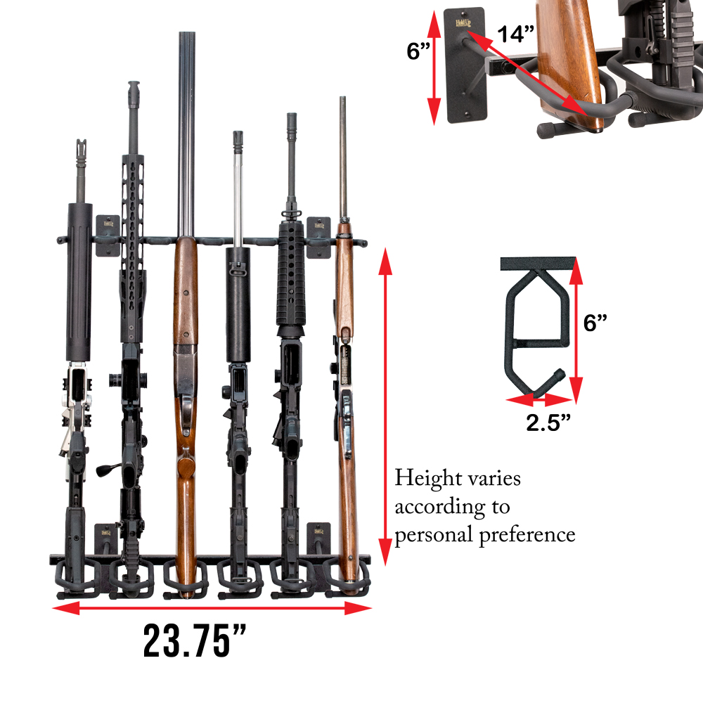 Specs Vertical 6 Gun Rack 