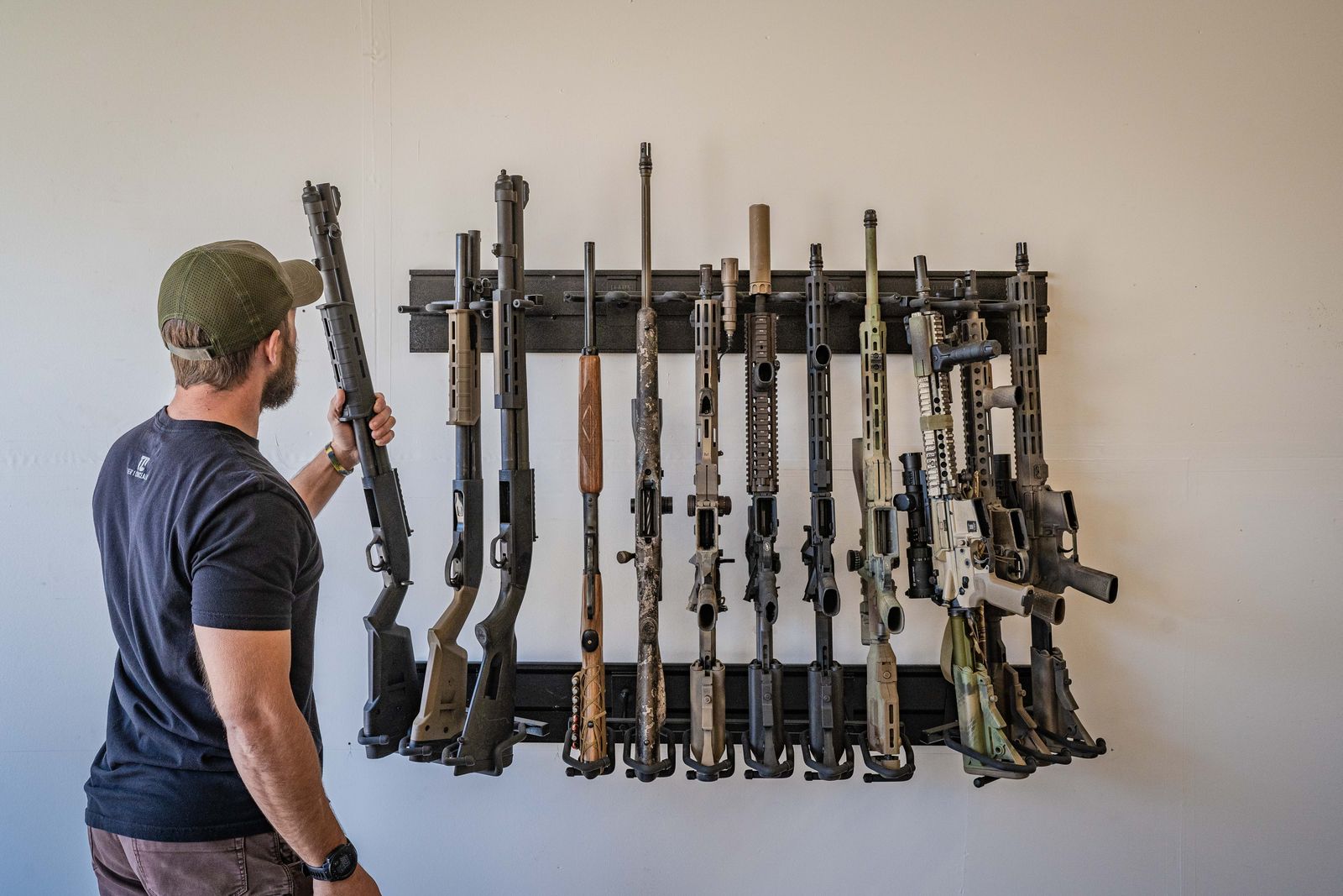 Gun Storage Solutions Under Shelf Shooting Gear Storage Basket