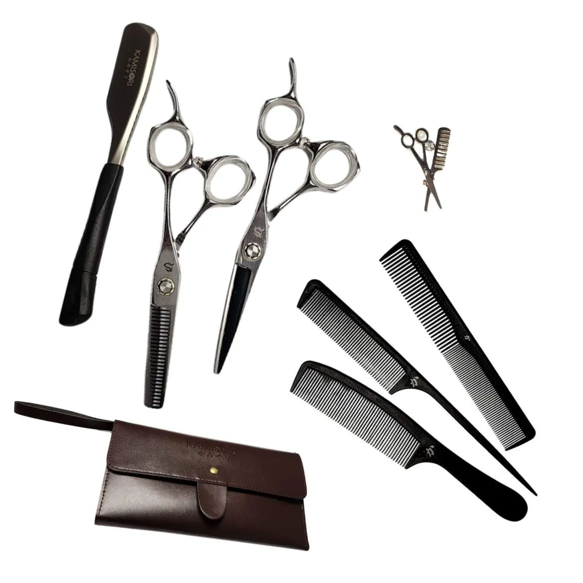 定価2.7万 イタリア製 KAMISORI CLUB かみそりセット 父の日 Kamisori Hairdressing Barbering Student Scissor Kit - Quinn Hair