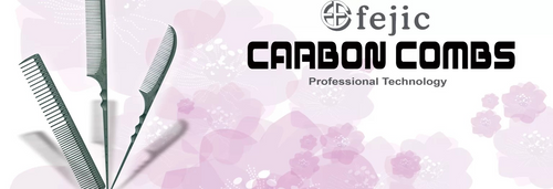 FEJIC JAPAN CARBON CUTTING COMBS FOR HAIRDRESSERS AND BARBERS