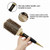 GOLD CERAMIC HEAT RESISTANT ROUND BARREL HAIR BRUSH WITH NYLON BOAR BRISTLE 